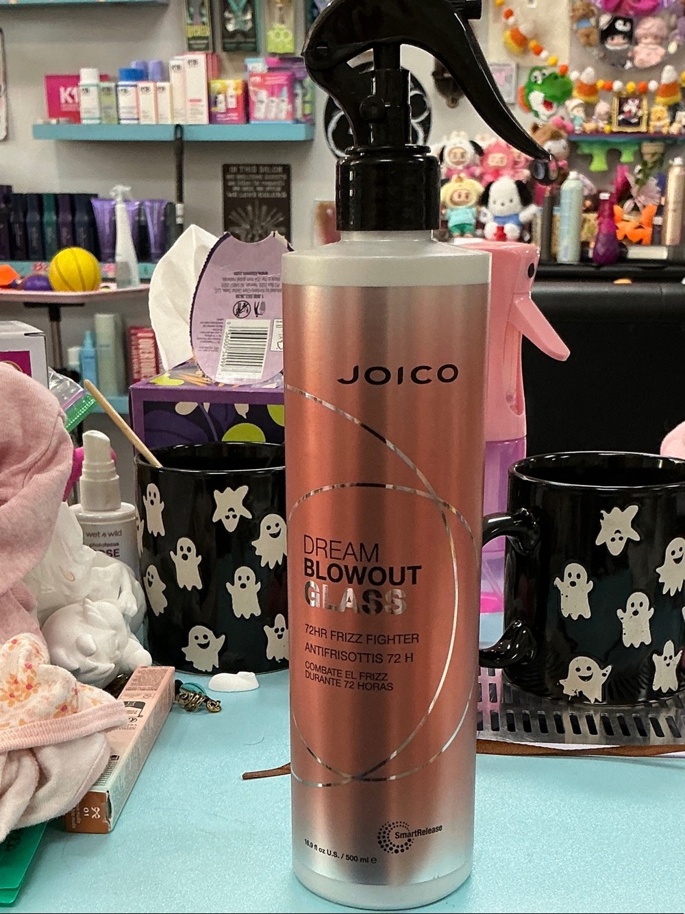Joico Dream Blowout Glass Spray - Rose Gold Metallic Bottle